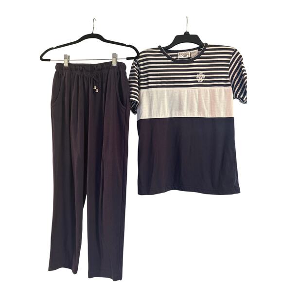 VGUC Vintage Jaclyn Smith Sport 2 Piece Lounge Set Top/Pants Drawstring Size Sm - Picture 1 of 5